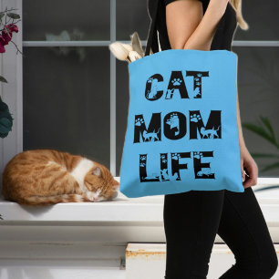 Niedlich Blue Cat Mama Leben Moderner Gottesdienst Tasche