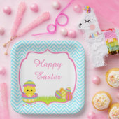 Niedlich Blue Chevrons Osterfest Easter Easter Eiz Pappteller (Party)