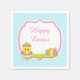 Niedlich Blue Chevrons Osterfest Easter Easter Eiz Serviette