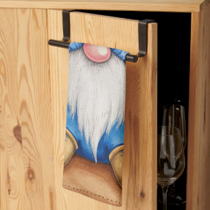 Niedlich Blue Christmas Gnome Küchentücher