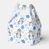 Niedlich Blue Christmas Ice Skaten Penguin Geschenkschachtel (Vorderseite)