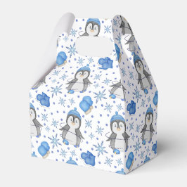 Niedlich Blue Christmas Ice Skaten Penguin Geschenkschachtel