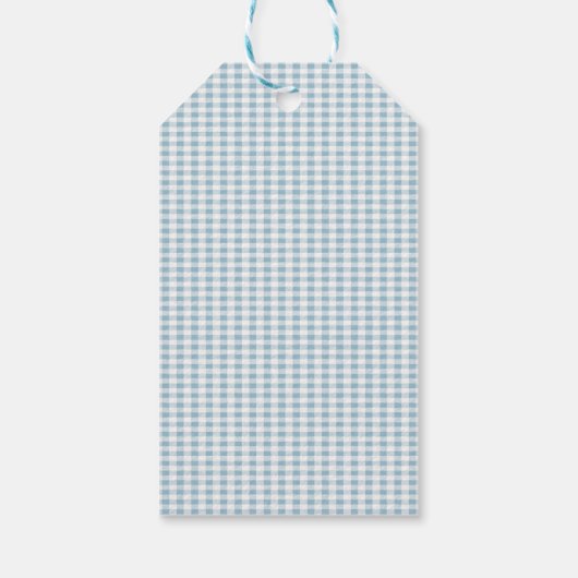 Niedlich Blue Clothesline Cactus Cowboy Baby Showe Geschenkanhänger (Rückseite)