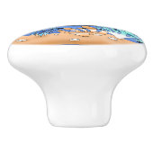 Niedlich Blue Crab Nautical Beach House Keramikknauf (Seitenansicht)