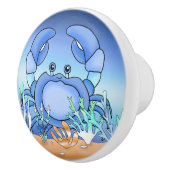 Niedlich Blue Crab Nautical Beach House Keramikknauf (Rechts)