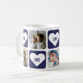 Niedlich Blue Custom Foto Liebe Tasse mit Herz (Vorderseite Links)
