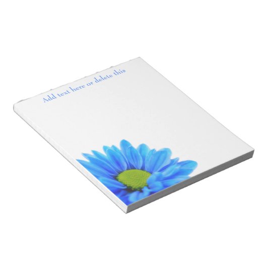 Niedlich Blue Daisy Floral Notepad Notizblock (angewinkelt)