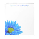 Niedlich Blue Daisy Floral Notepad Notizblock (Vorderseite)