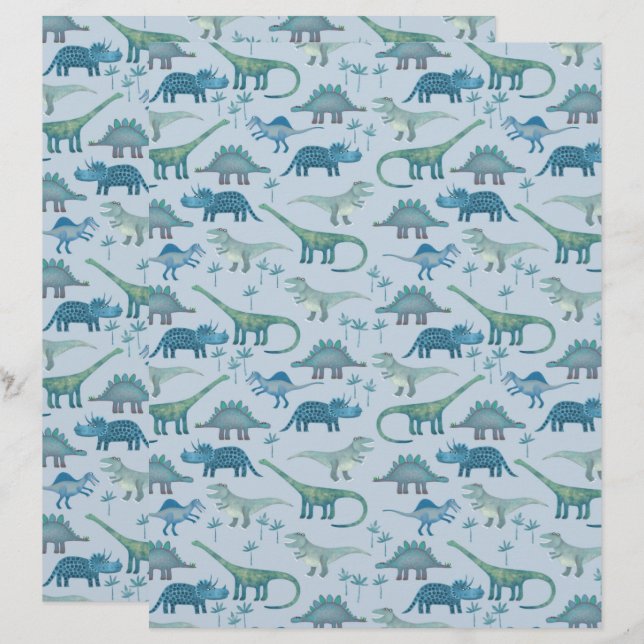 Niedlich Blue Dinosaurier (Vorne/Hinten)