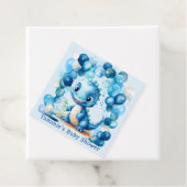 Niedlich Blue Dinosaurier Balloons Boy Baby Dusche Geschenkanhänger (Beispiel)