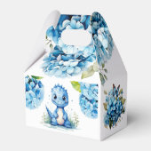 Niedlich Blue Dinosaurier mit Florals Boy Baby Dus Geschenkschachtel (Rückseite)