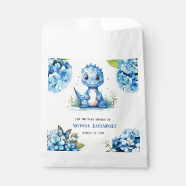 Niedlich Blue Dinosaurier mit Florals Boy Baby Dus Geschenktütchen