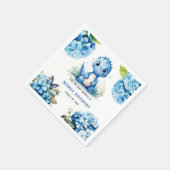 Niedlich Blue Dinosaurier mit Florals Boy Baby Dus Serviette (Ecke)