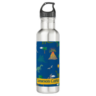 Niedlich Blue Dinosaurier Muster Wildlife Pflanze  Edelstahlflasche
