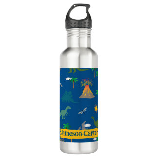 Niedlich Blue Dinosaurier Muster Wildlife Pflanze  Edelstahlflasche