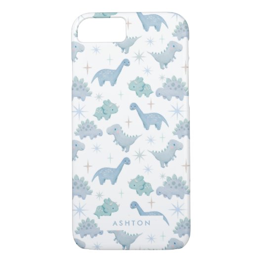 Niedlich Blue Dinosaurier Pattern Boys Case-Mate iPhone Hülle (Rückseite)