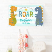 Niedlich Blue Dinosaurier Stomp Chomp Roar Boy Geb Banner (Insitu)