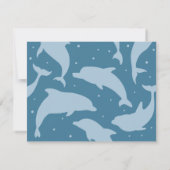 Niedlich Blue Dolphin Note Card Mitteilungskarte (Rückseite)