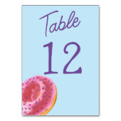 Niedlich Blue Donut Baby Dusche Tischnummer (Vorderseite)