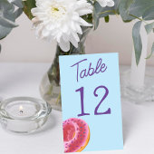 Niedlich Blue Donut Baby Dusche Tischnummer