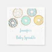 Niedlich Blue Donut Baby Sprinkle Serviette (Vorderseite)