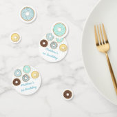 Niedlich Blue Donut Birthday Konfetti (Gruppe)