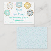 Niedlich Blue Donut rät, wie viele Duschspiele Begleitkarte (Vorne/Hinten)