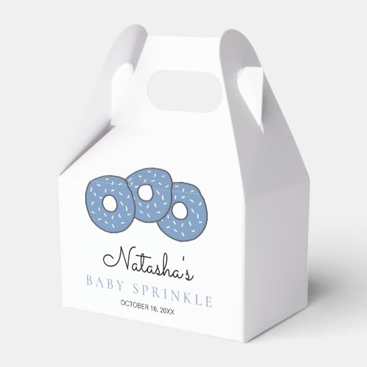 Niedlich Blue Donuts 2. Baby Sprinkle Dusche Geschenkschachtel (Vorderseite)