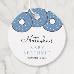 Niedlich Blue Donuts Kinderdusche Sprinkle Geschenkanhänger