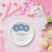 Niedlich Blue Donuts Kinderdusche Sprinkle Pappteller (Party)