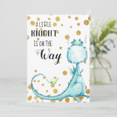 *~* Niedlich Blue Dragon Baby Shower Einladung (Stehend Vorderseite)