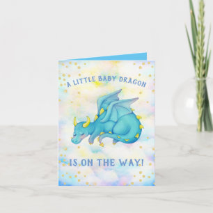 Niedlich Blue Dragon Boy Baby Shower Einladung