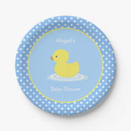 Niedlich Blue Duck Baby Dusche Pappteller