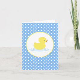 Niedlich Blue Duck Danke Mini Note Card