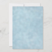 Niedlich Blue Elephant Baby Dusche Wasserfarbe Einladung (Rückseite)