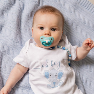 Niedlich Blue Elephant Moderne Elegante Baby Strampler