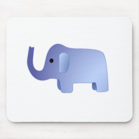 Niedlich Blue Elephant Mousepad (Vorne)