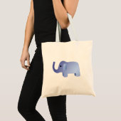 Niedlich Blue Elephant Tragetasche (Vorderseite (Produkt))