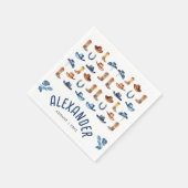 Niedlich Blue First Rodeo Reitstall Name Wasserfar Serviette (Ecke)