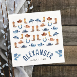 Niedlich Blue First Rodeo Reitstall Name Wasserfar Serviette