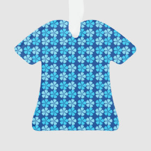 Niedlich Blue Floral Design Ornament