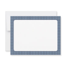 Niedlich Blue Floral Gemustert Blank Notizkarte