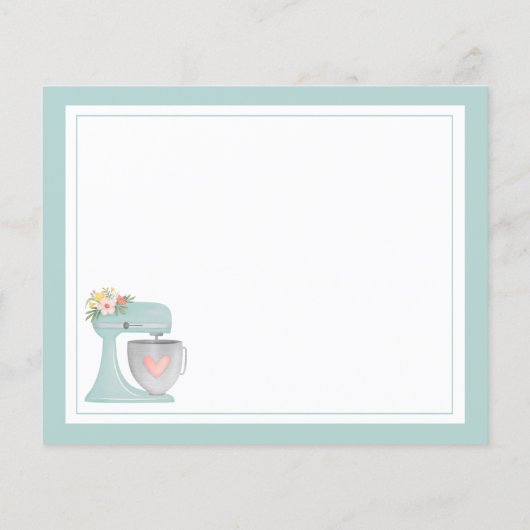 Niedlich Blue Floral Kitchen Stand Mixer Rezept (Rückseite)