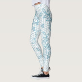 Niedlich Blue Floral Lace Einfach Leggings (Links)