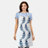 Niedlich Blue Floral Schürze (Getragen)