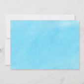 Niedlich Blue Foto Boy 1. Geburtstag Taufe Einladung (Rückseite)