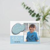 Niedlich Blue Frame Geburtstag Vielen Dank für Ihr (Stehend Vorderseite)