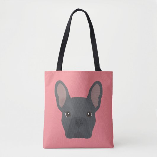 Niedlich Blue French Bulldog Tote Bag Tasche (Vorderseite)