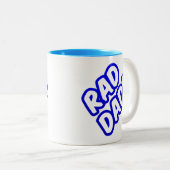 Niedlich Blue Funny Krasser Vater Zweifarbige Tasse (VorderseiteRechts)