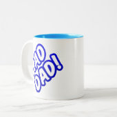 Niedlich Blue Funny Krasser Vater Zweifarbige Tasse (Vorderseite Links)